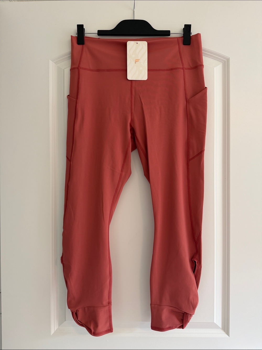 Fabletics Oasis High Waisted Twist 7/8 Coral Pink XL NWT